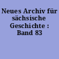 Neues Archiv für sächsische Geschichte : Band 83