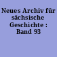 Neues Archiv für sächsische Geschichte : Band 93